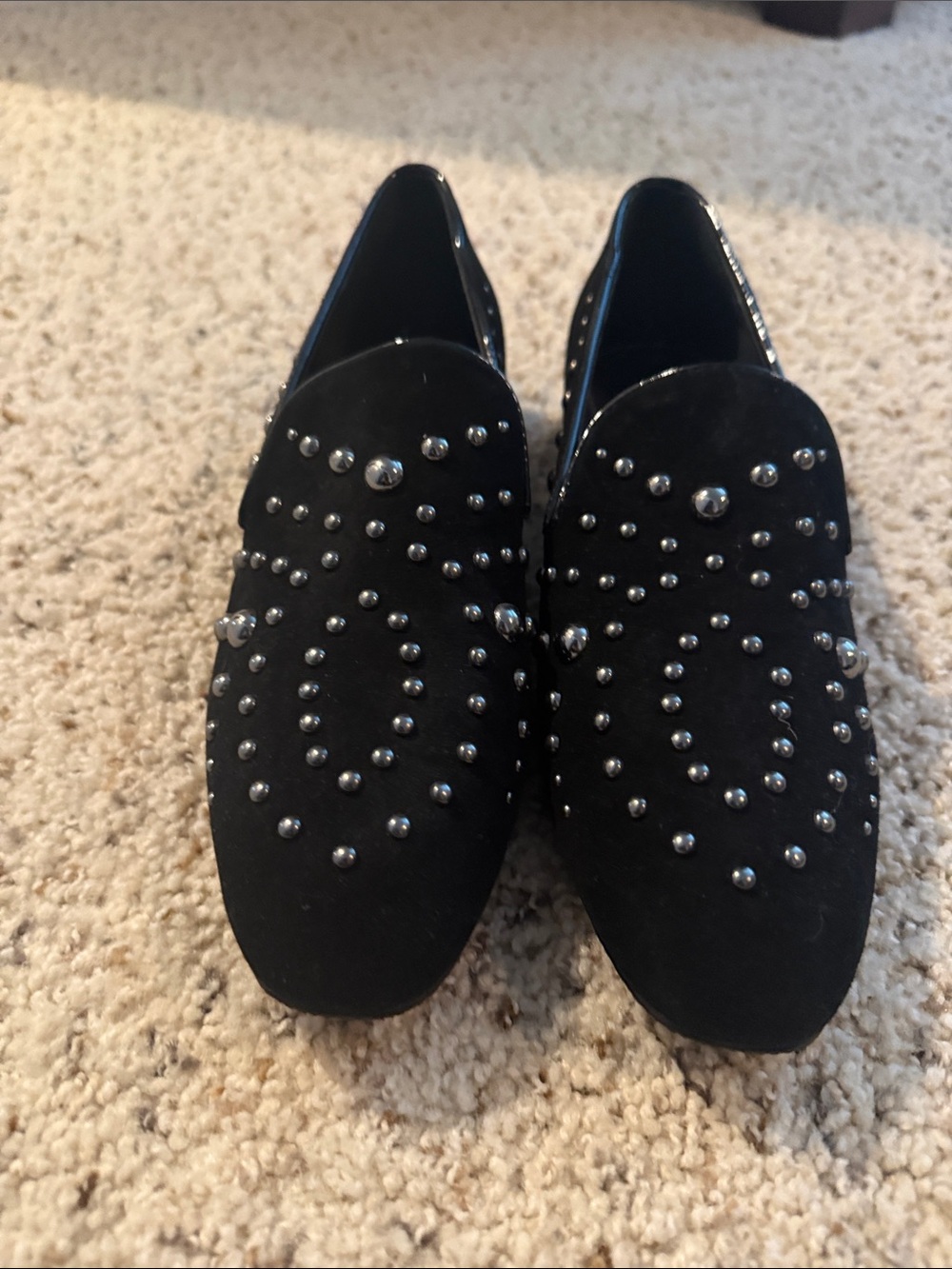 Donald Pliner Studded Suede Loafers